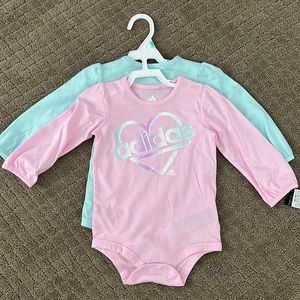 Baby girl adidas onesie